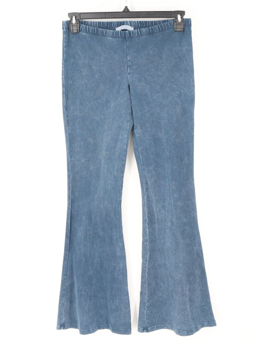 Chatoyant Bell Bottom Pants Size S Blue Stretch Style C-30190 Mineral Wash Boho